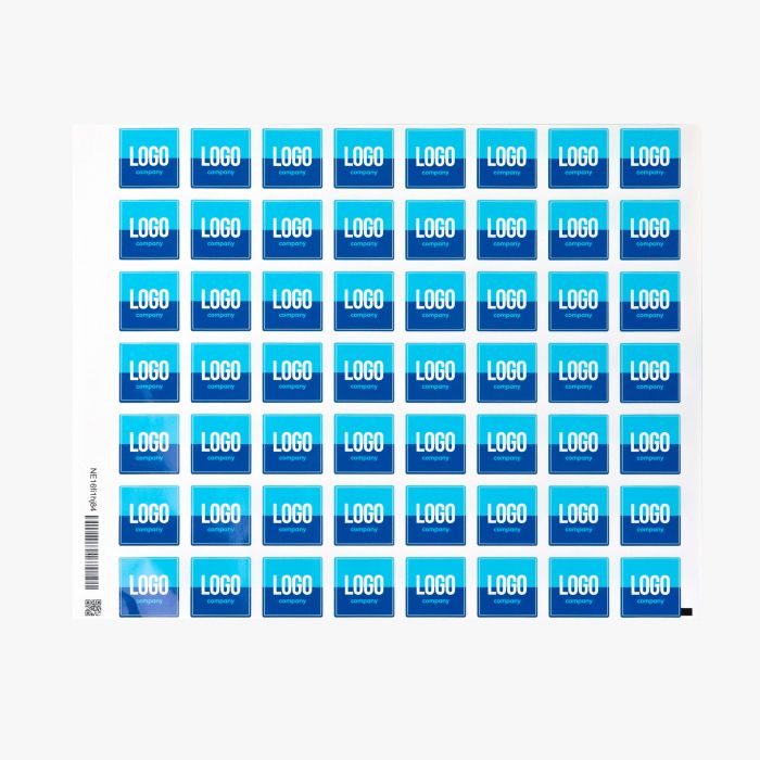 Stickers op vel - vast vel