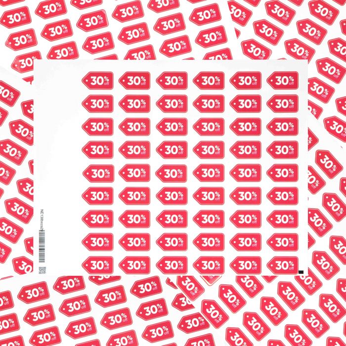 Stickers op vel